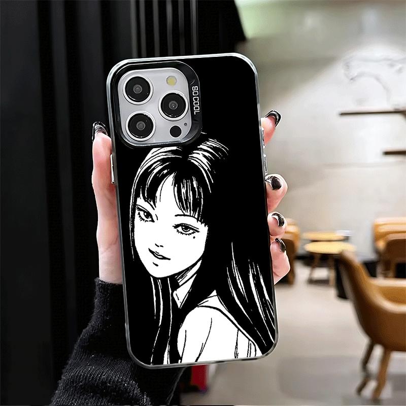 Japanese Horror Anime Soft Phone Case for iPhone 15 16 17 Pro Max 17Air 16E 14 Plus 13 12 Mini Shockproof Cover Back Shell