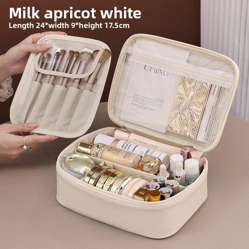Three-in-One Makeup Bag - Double-layer, Easily Split, Large-capacity, Portable, Travel-Suitable Bathing and Storage Organizer