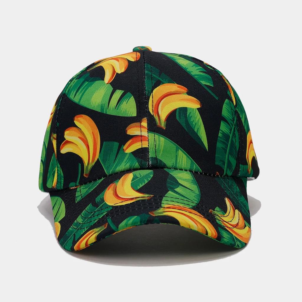 Baseballpetten met Fruitprint Zomerse Buitenzonbescherming Zonnehoeden Dames Heren Reizen Strand Anti-Zon Snapback Damesmode Pet met Vizier