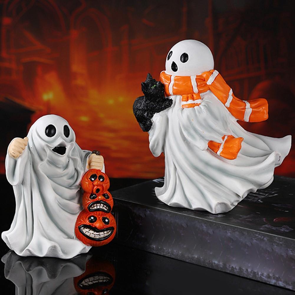 Halloween Ghosts Ornament Pumpkin Decor Resin Figurine