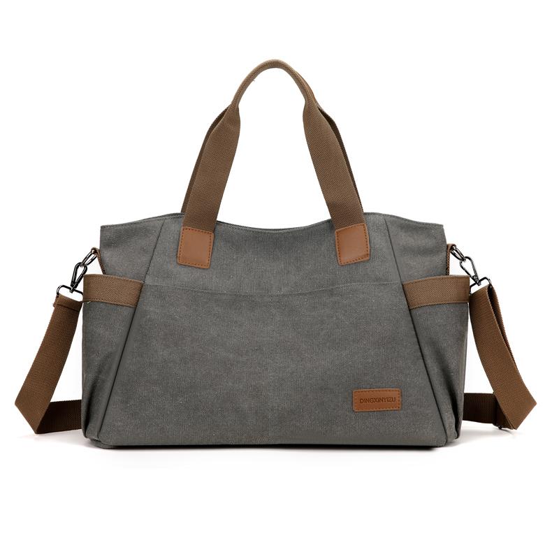 Women's Large Capacity Shoulder Bag Handbag Canvas Vintage Student Crossbody Bag