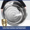 Extra Thick Stainless Steel Large Washbasin for Vegetables, Dough Mixing, Laundry, and Adult Bathing