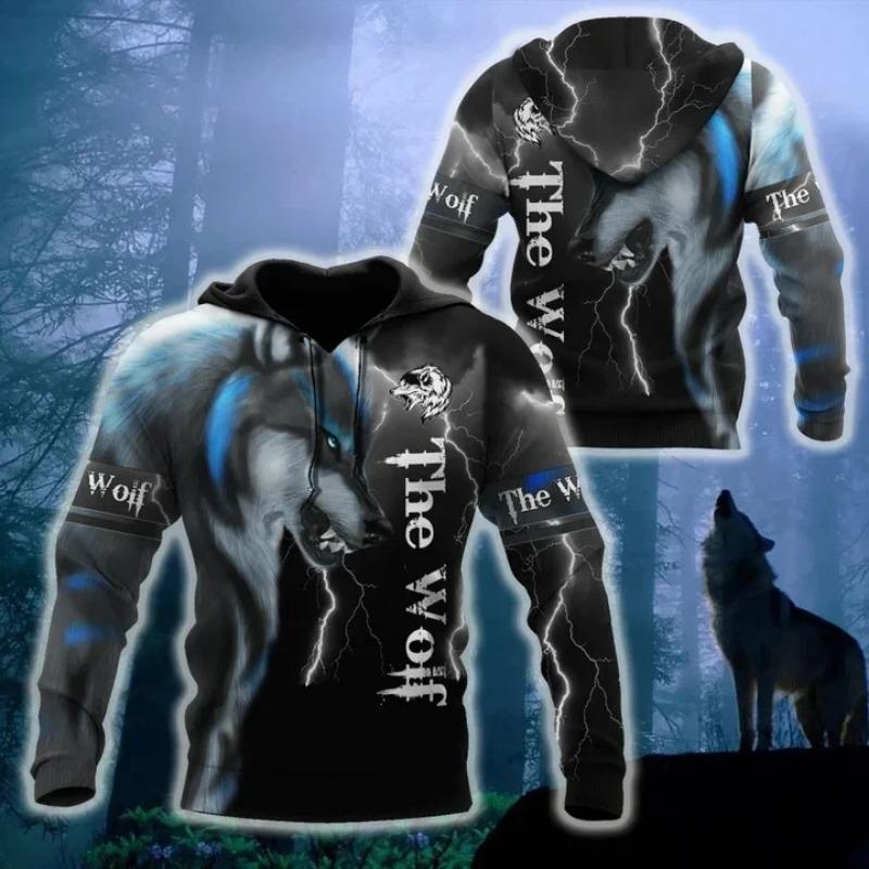 ETST0013 Herfst en winter heren hoodies dieren wolf patroon 3D print lange mouwen losse straat mode trui herenkleding 6XL 6XL