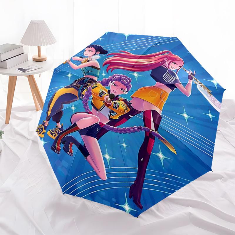 1pc Starlit Adventure: Automatic Opening/Closing Umbrella with Portable Tri-Fold Design, 8-Bone Iron Frame - Outdoor for Fans, Travelers, Everyday Use