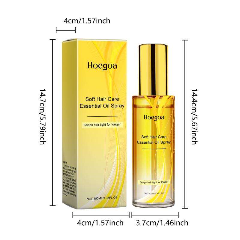 Nourishing Calendula Hair Oil Spray Lightweight Frizz Control for Curly Straight Hair Shine Enhancer Daily Care Routine