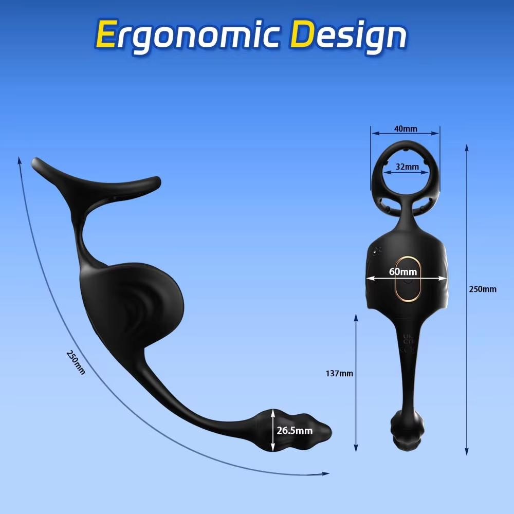 APP Control Anal Vibrator Penis Rings Fo Men Testicle Prostate Massage Stimulate Butt Plug Male Cock Ring Adult Sex Toys