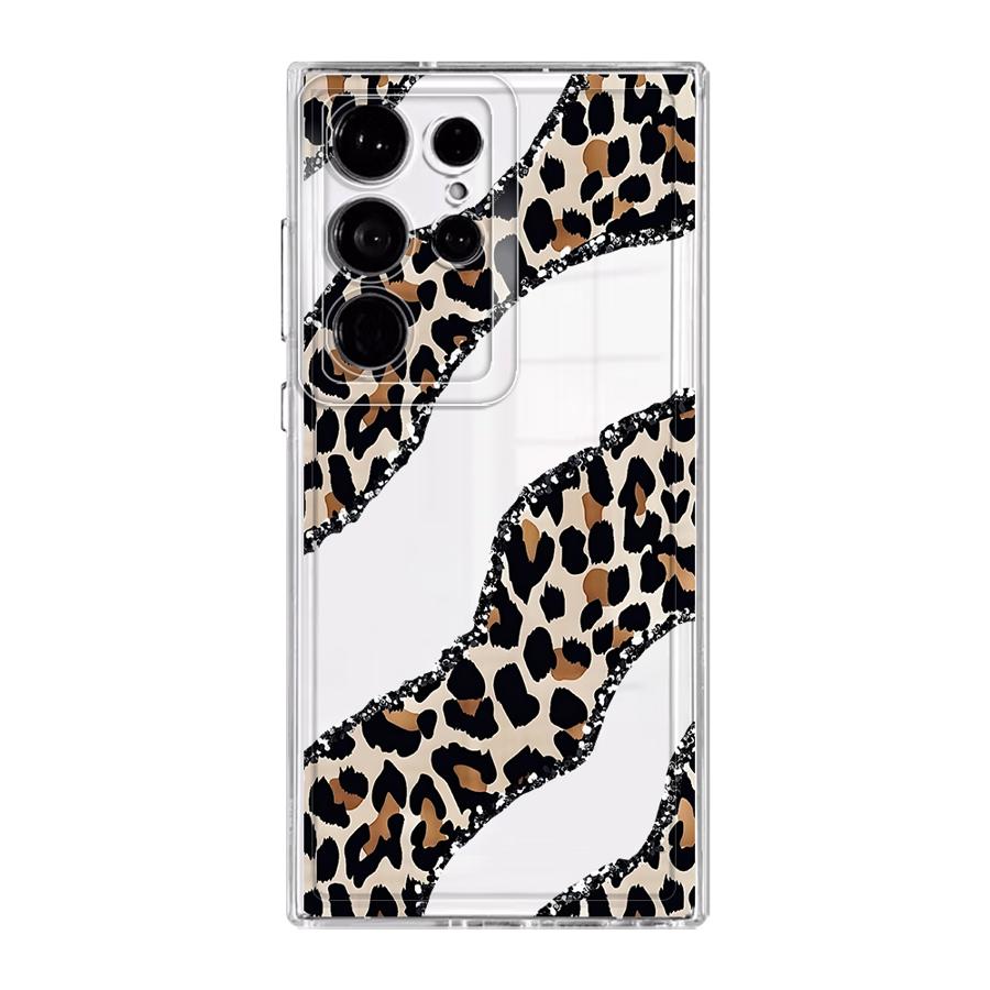Minimalist Leopard Print Phone Cover Case for Samsung Galaxy S26 S23 Ultra S22 FE Note 20 Ultra 10 S24 S20 Plus S21 S25 Edge