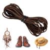 5 Yards Braiding String Flat/Round Natural Leather String Real Leather Strips  Woven Bags