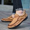 Fashion Spring Genuine Leather Men's Shoes Brand Autumn Plus Size Men's Casual Leather Shoes Outdoor Lace-Up Oxfords Men Flat Moccasins
