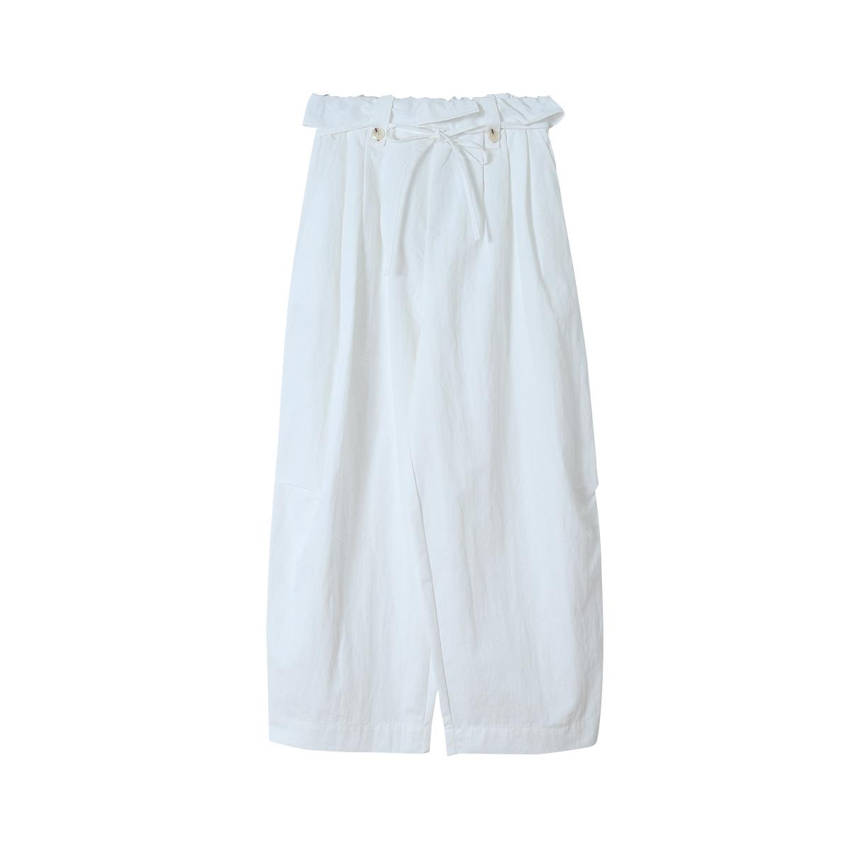 Women s High-Waisted Wide-Leg Pleated Pants - Old Money Style Curved Leg (11167) M