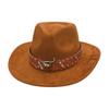 Outdoor Riding Jazz Hat Scalper Belt Western Cowboy Hat Spring Summer Suede Men'S And Women'S Felt Hat
