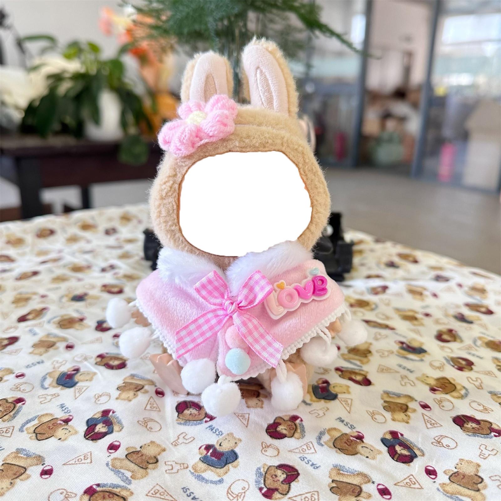 

Милая плюшевая кукла игрушка подарок мультфильм детская тряпичная кукла сменная одежда, плюшевые игрушки аксессуары One Size розовый