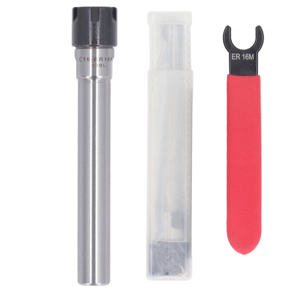 Collet Extension Holder Straight Shank Manganese Steel C16 ER16M 100L Collet Chuck Extension Rod wit