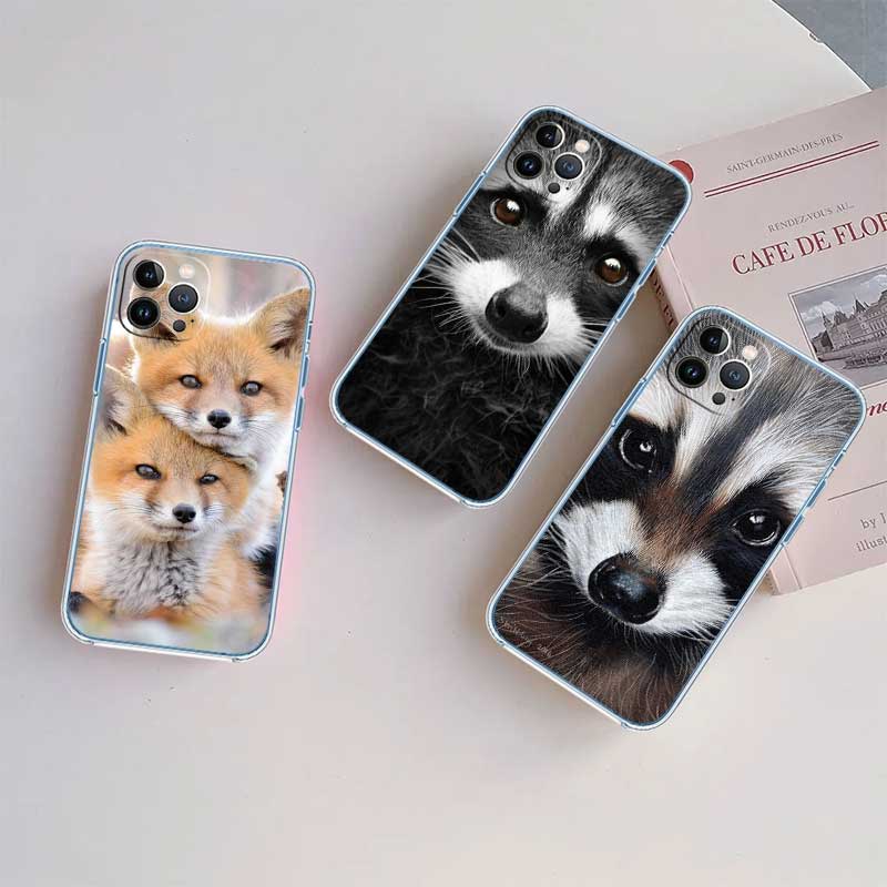 UP4 Animal Raccoon Fox Phone Case for LG K22 K30 K40 K40S K41 K42 K50 K50S K51 K51S K52 K61 K62 K71 K92 Q60 Q61 V40 V50 V60