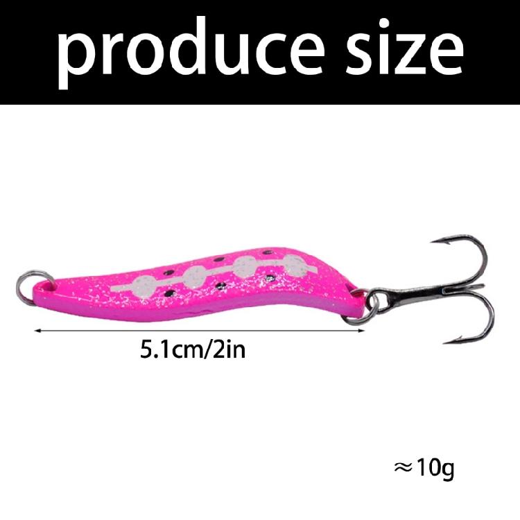 Spoon Metal Construction Spinner Baits Fish Lures Spinner Swimbaits Colorful Sequins Lures Baits Treble Hook Fishhooks