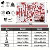 Halloween Witch Pumpkin Ghost Spooky Backdrop, Multicolor Polyester Banner for Party Decor & Photo Props Style 45