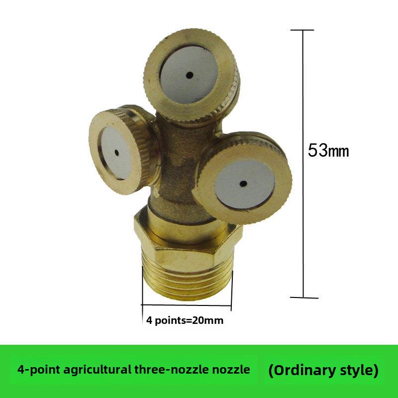 Fine Mist High-Pressure Copper Nozzle for Dust Control and Cooling In Construction and Agriculture
