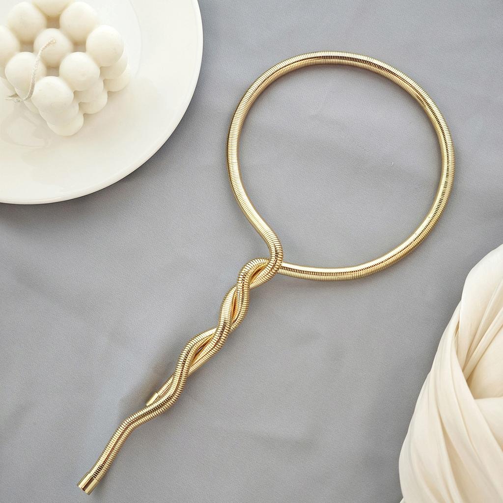 Premium Niche Exaggerated Creative Trend Snake Bone Chain Winding Collar Alloy Material Necklace Jewelry