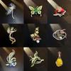 Elegant Chinese Retro Phoenix & Butterfly Enamel Brooch for Women