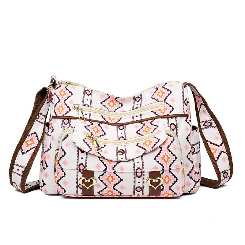 

Новая женская сумка через плечо из ткани Оксфорд на весну и лето с большой вместимостью, простая, легкая и модная конструкция на одно плечо. 27x6x16cm бежевый