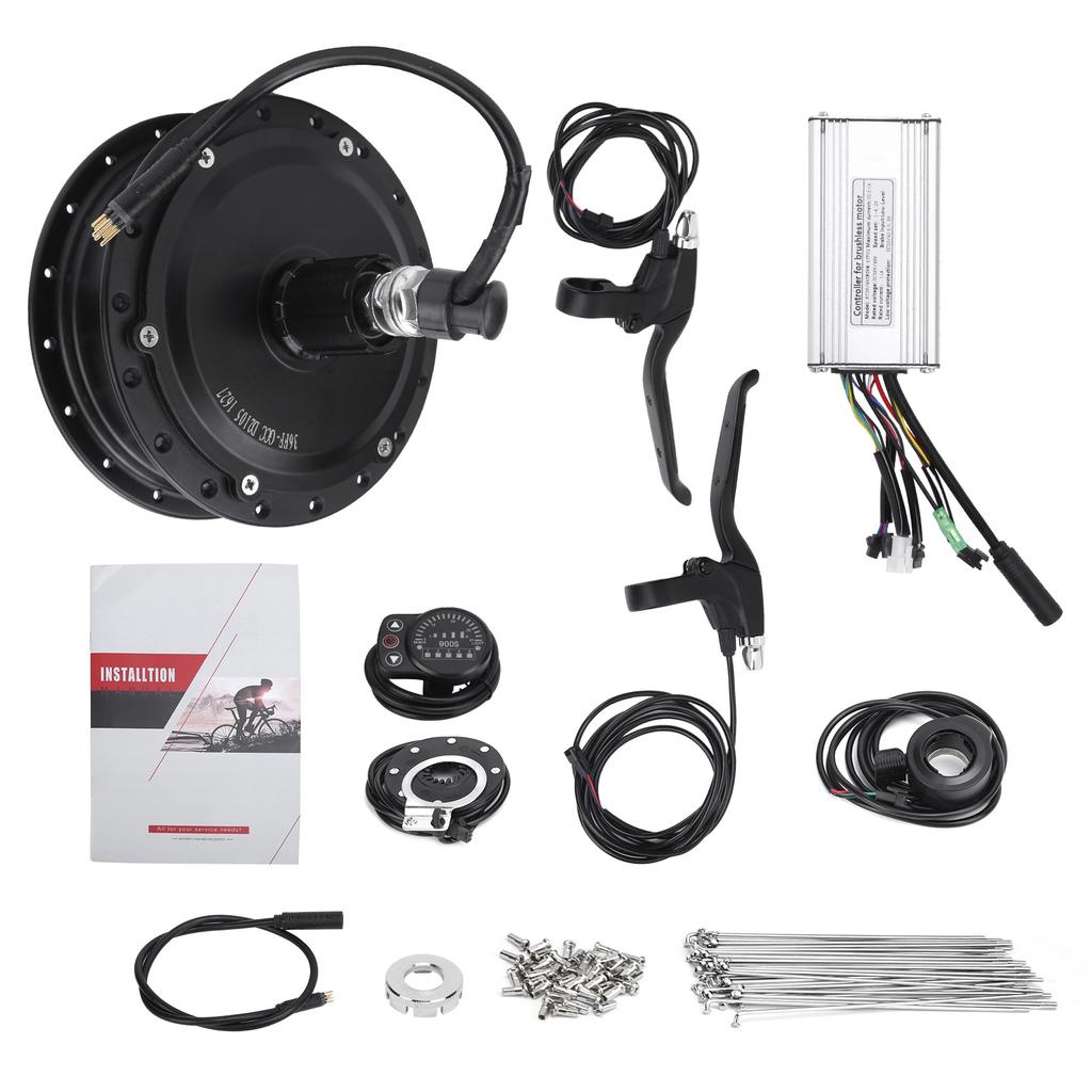 36V 500W Rear Wheel Hub Motor Electric Bicycle Conversion Kit with KT‑900S Display Meter for 12G Wheel