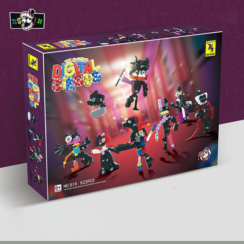 The Digital Amazing Circus Building Blocks Fashion Classic Childrens Toy Puzzle