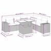 7 Piece Brown Poly Rattan Garden Sofa Set with Cushions