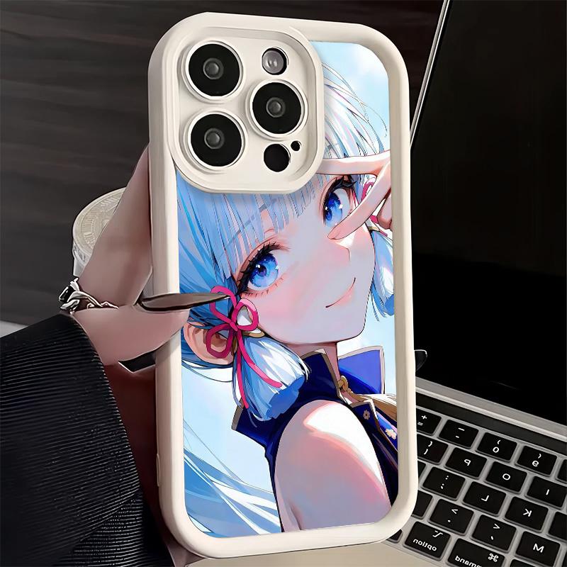 Phone Case for iPhone 17 Air 16E 15 16 Pro Max Genshin Impact Kamisato Ayaka Cover 14 Plus 13 12 Mini Soft Shell Silicone Fundas
