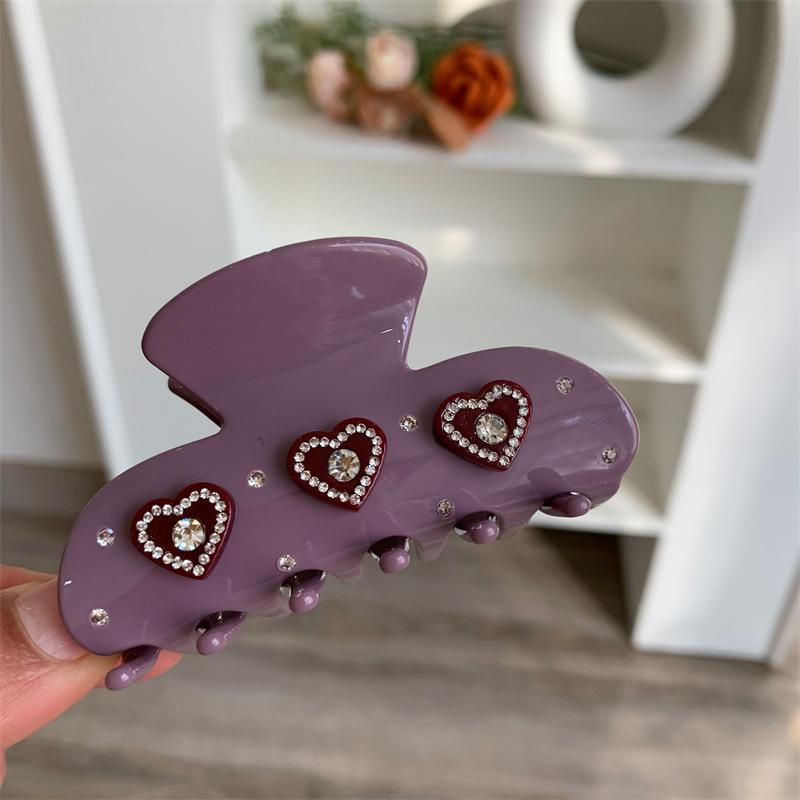 Acetat-Klammer aus der Serie Pink Girl's Heart, Exquisite Rosa Haifischblumen-Künstler-Klammer für Frau Kind