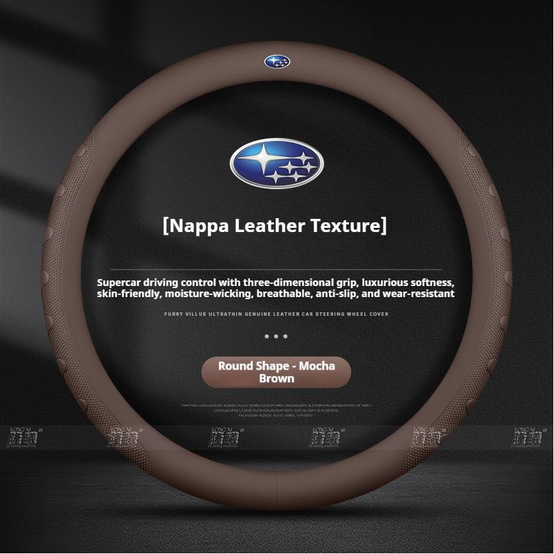 Car Suede Carbon Fiber Leather Steering Wheel Cover For Subaru Outback Brz Wrx Xv Ascent Forester Impreza Legacy Accessories