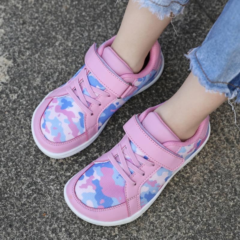 Children Sneaker Girls Barefoot Shoes New Luxury Fashion Skate Kids Casual Sneaker White Pink Sports Tennis Shoes for Girl
