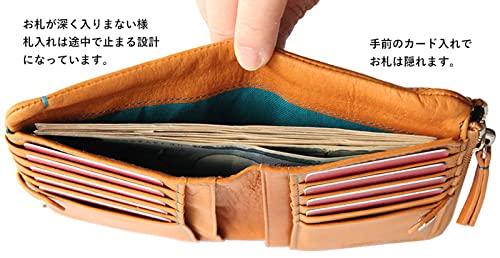 [CCOMPANY LIMITED] Men's Medium Wallet, Coin Purse, Card Case, Genuine Leather, Zipper Closure, Maurice (Dark Brown)