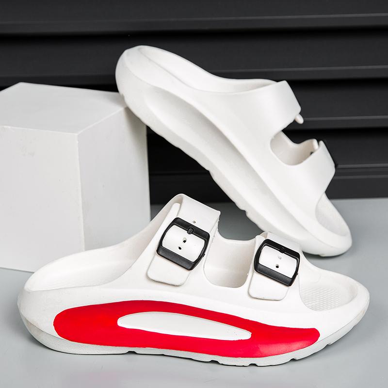 Herre- og dame nye sommer lette pustende sklisikre sandaler utendørs strandtøfler par familie baderom flip-flops