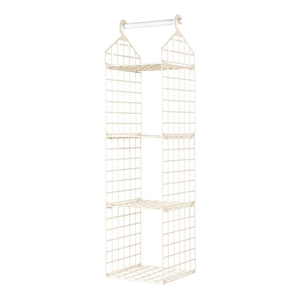 2/3/4/5 Tier Folding Closet Organization Shelves Multi-Purpose Checkered Clothes Rack For Home Bedroom