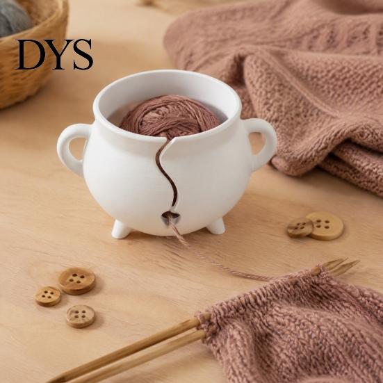 Yarn Storage Bowl 3D Printed Bowl, Smooth Rotating Circular Knitting Tool for Crochet Accessory Gift Thread, Tangle Free Holder Weaving Supplies Dark