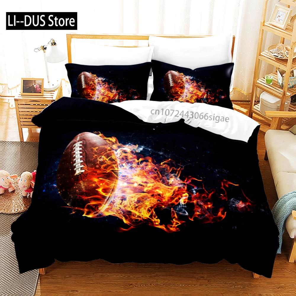 Fußball Bettwäsche Set Einzelbett Twin Full Queen King Size Sport Bettwäsche Set Aldult Kinder Schlafzimmer Bettbezug Sets 3D Druck 012