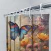 Decorate Your Bathroom With A Touch Of Nature Butterfly Flower Shower Curtain Set For Home Decorators