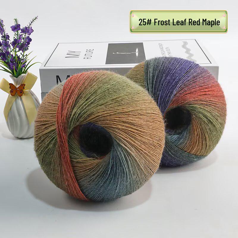 Rainbow Gradient Dyed Yarn 200g - Perfect for DIY Knitting Shawls, Scarves, Sweaters & Coats