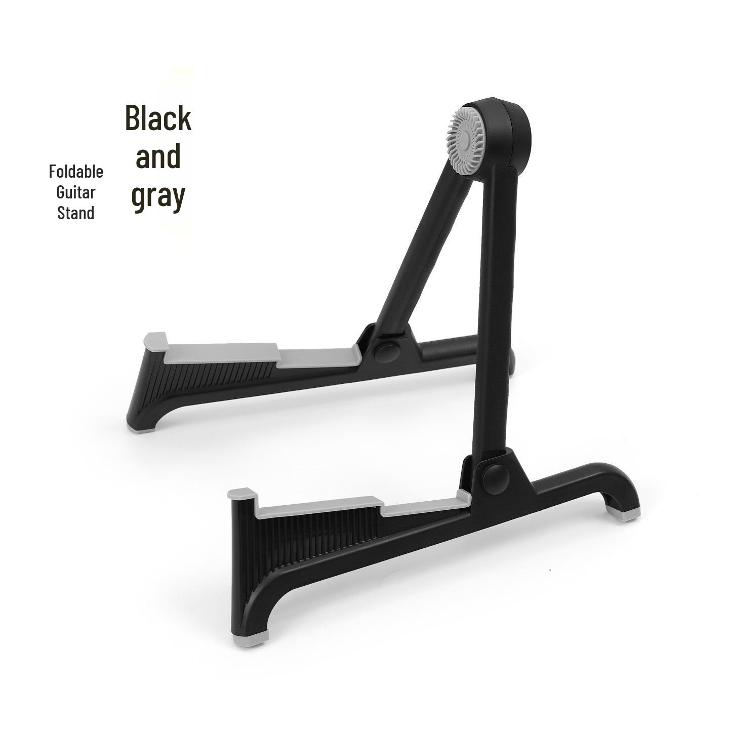 Langting Foldable Wooden Guitar Stand - No Installation, A-frame for Electric & Classical Guitars. Foldable чёрный/серый