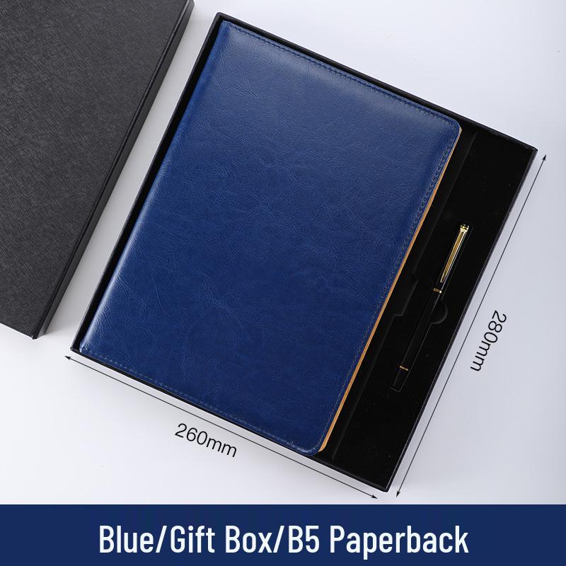 A5 Custom Imitation Leather Notebook Gift Set - Customizable Creative Journal