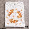 Cute Clownfish Shirt, Watercolor Clownfish Graphic Tee, Tropical Ocean Fish Shirt, Coastal Beach Aesthetic Tee, Marine Life Gift