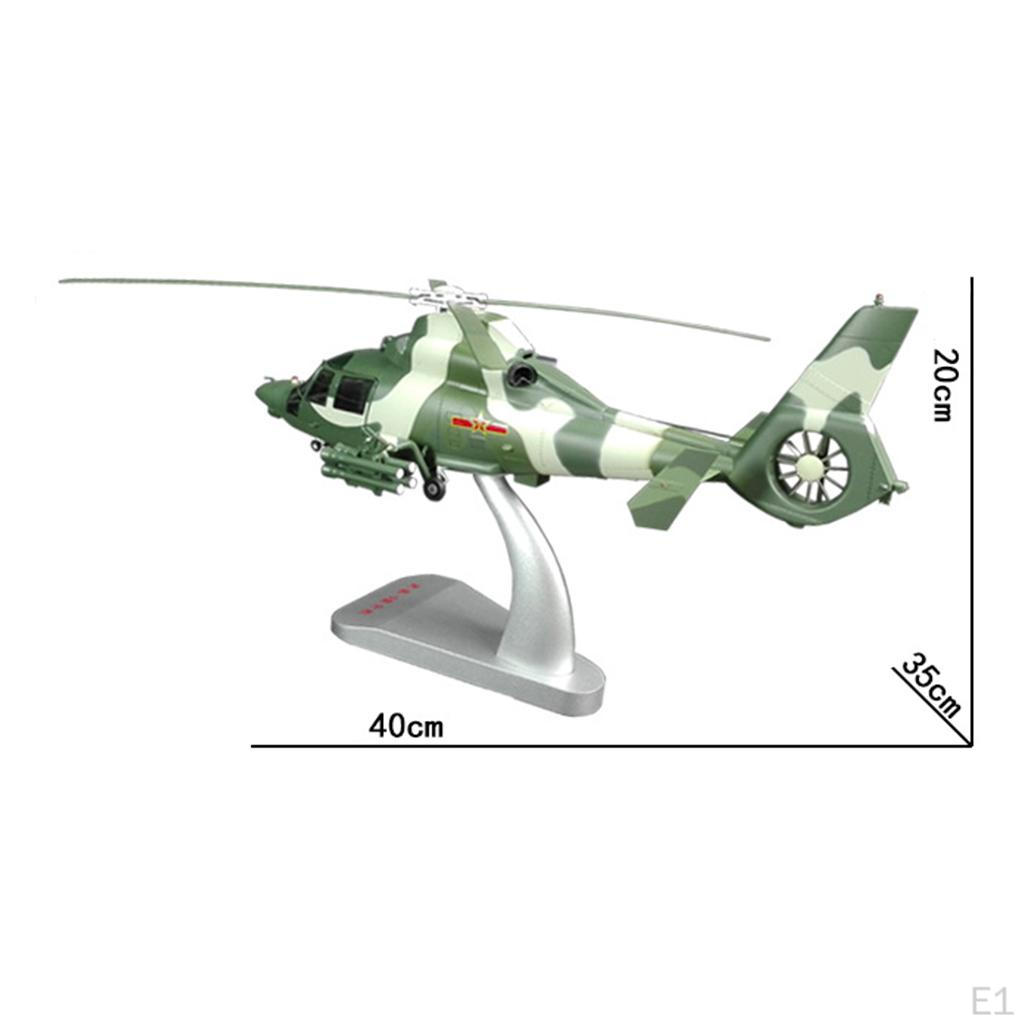 Diecast Helicopter 1:32 Chinese WZ-9 Plastic Plane Model with Metal Stand for Office Collectable