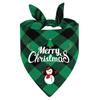 Plaid Pet Saliva Towel Santa Snowman Cat Dog Scarf Christmas Pet Triangle Scarf