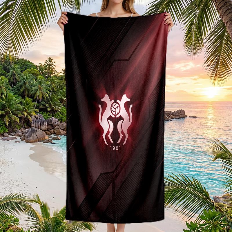 Stade Rennais FC Stampa Asciugatura Rapida Telo da Spiaggia Microfibra Assorbente Portatile da Viaggio Asciugamano da Nuoto
