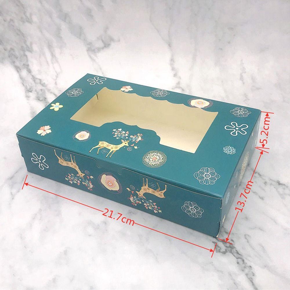 Transparent Window Mooncake Packing Baking Packing Box Pastry Cases Christmas Gift Package Boxes