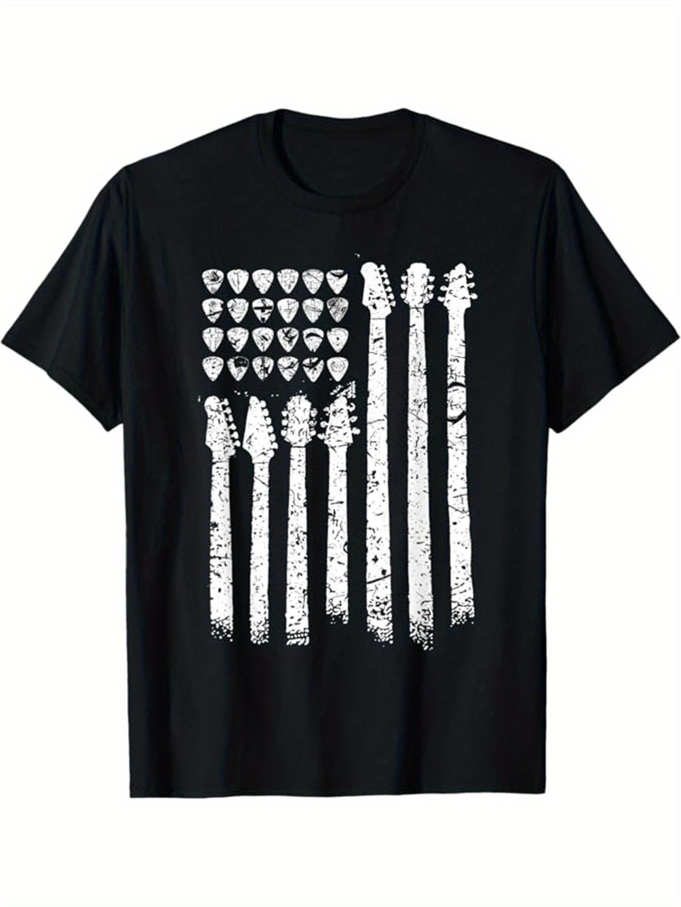 American Flag Guitar Picks & Necks T-shirt S