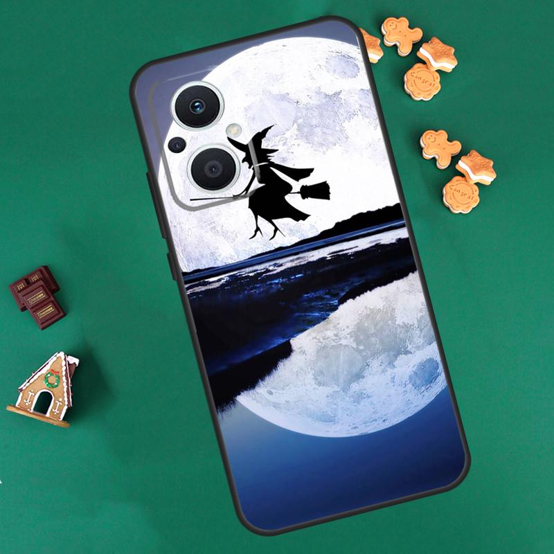 Witchcraft Halloween Cat Dark Case For OPPO Reno 14 F 13 12 11 10 Pro 8T 8 7 Lite Cover For OPPO Find X8 X6 X5 X9 Pro Coque