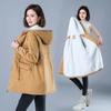 Herbst Winter Damen Freizeit Parkas mit Futter Plüsch Kapuze Trenchcoat Oberbekleidung Jacke Baumwolle Warm Pufferjacke Damenbekleidung