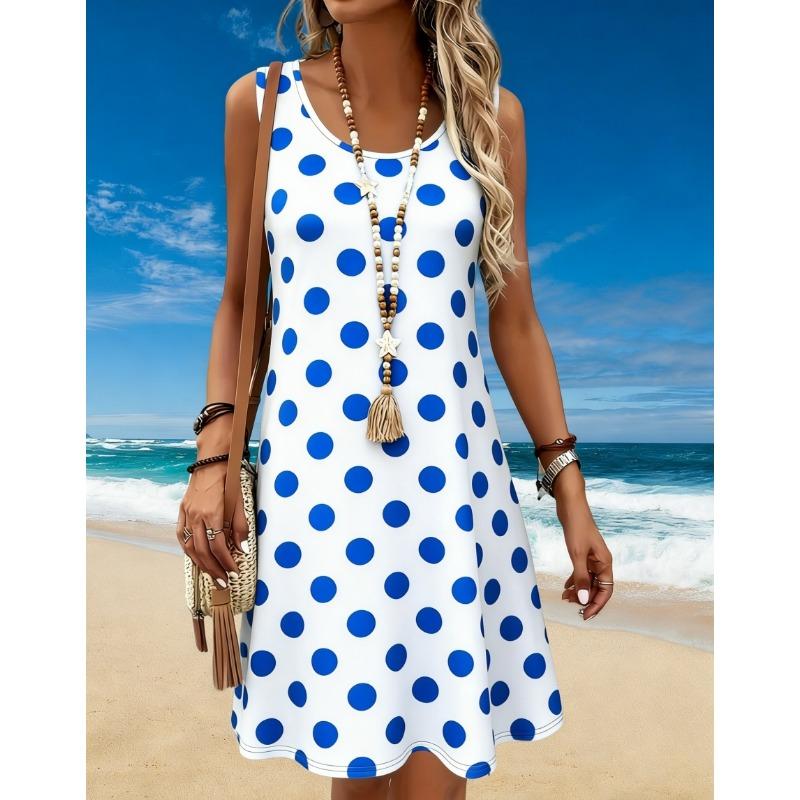 Women's Summer Fashion Elegant Casual Sexy Vacation-Style Sleeveless Short Cool Dress With Fruit And Floral Patterns Y2k Clothes