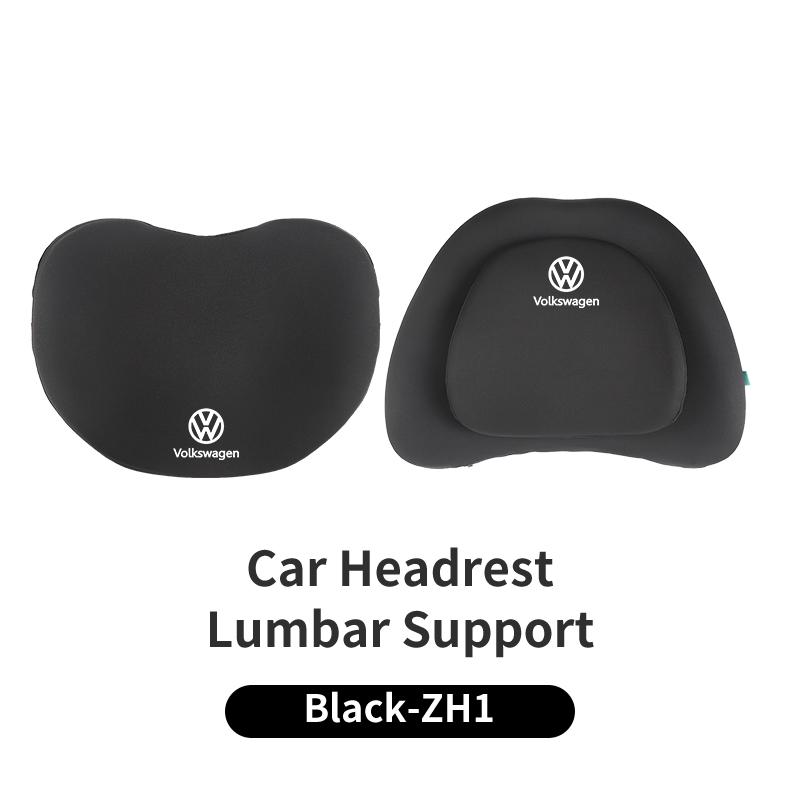 BAG1 Car Stickers Cushion Memory Cotton-Padded Headrest Lumbar Support For VW Scirocco Jetta Beetle Golf Passat Polo Tiguan Touran